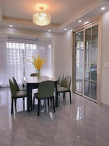 Modern Luxury Snowflake Glass Chandelier Gold Round Crystal Pendant Lighting
