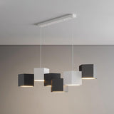 Modern Magic Cube LED Pendant Lamp Geometric Acrylic Hanging Light for Dining Room