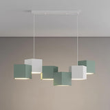 Modern Magic Cube LED Pendant Lamp Geometric Acrylic Hanging Light for Dining Room