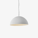 Modern Magma Dome Pendant Light Large White Metal Ceiling Hanging Lamp for Kitchen and Dining Room