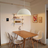 Modern Magma Dome Pendant Light Large White Metal Ceiling Hanging Lamp for Kitchen and Dining Room