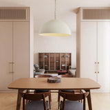 Modern Magma Dome Pendant Light Large White Metal Ceiling Hanging Lamp for Kitchen and Dining Room