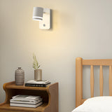 Modern Magnetic Rotatable LED Wall Sconce with USB Port for Bedside Reading and Accent Lighting