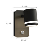 Modern Magnetic Rotatable LED Wall Sconce with USB Port for Bedside Reading and Accent Lighting
