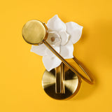 Modern Magnolia Flower Wall Sconce Set with Handcrafted Cotton Paper Petals