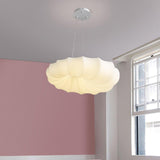 Modern Malibu LED Pendant Light Minimalist White Metal PE Ceiling Hanging Lamp for Indoor Decor