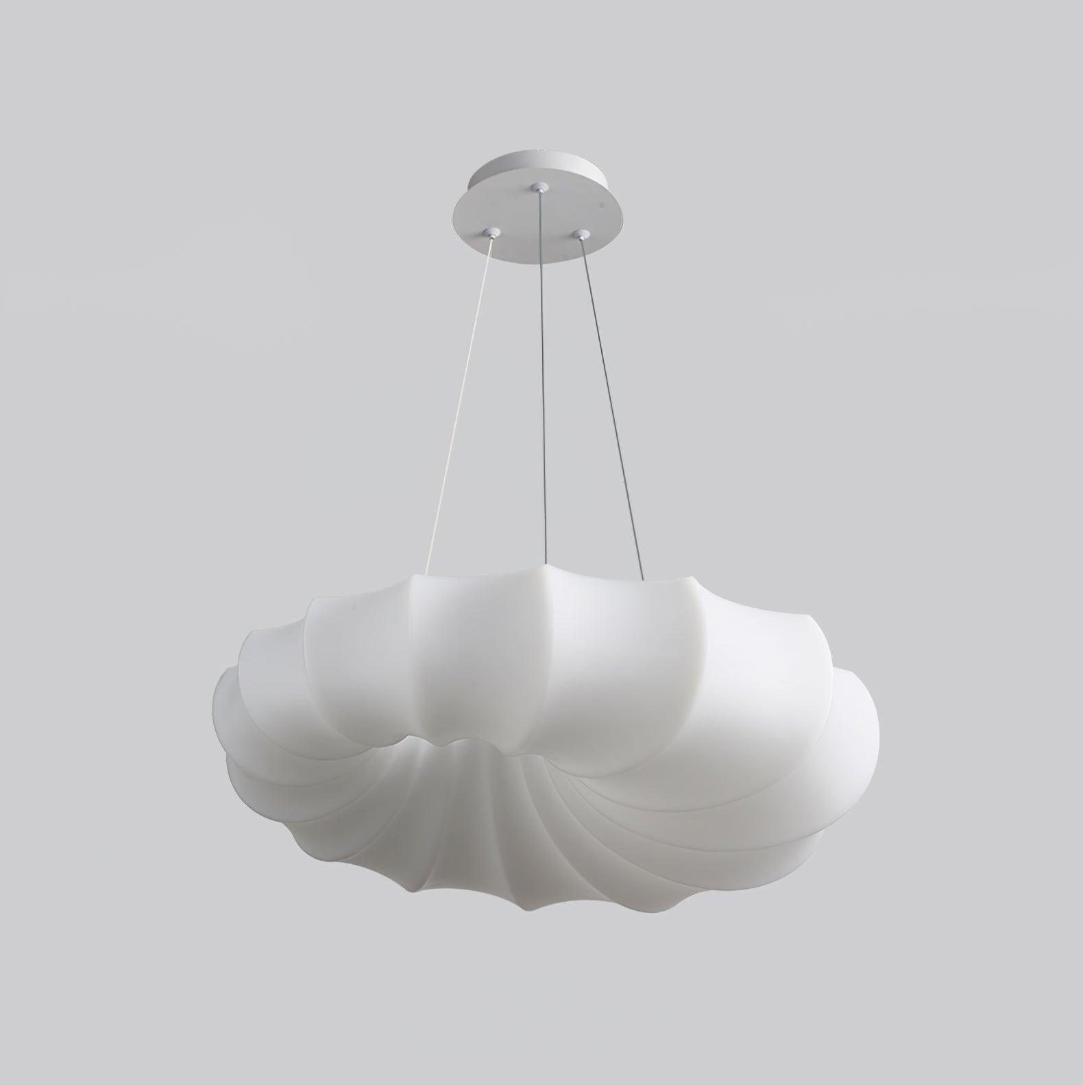 Modern Malibu LED Pendant Light Minimalist White Metal PE Ceiling Hanging Lamp for Indoor Decor