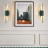 Modern Marble and Gold LED Wall Sconce Luxury Strip Light for Bedroom and Hallway