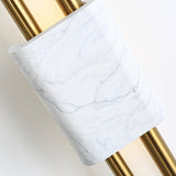 Modern Marble and Gold LED Wall Sconce Luxury Strip Light for Bedroom and Hallway