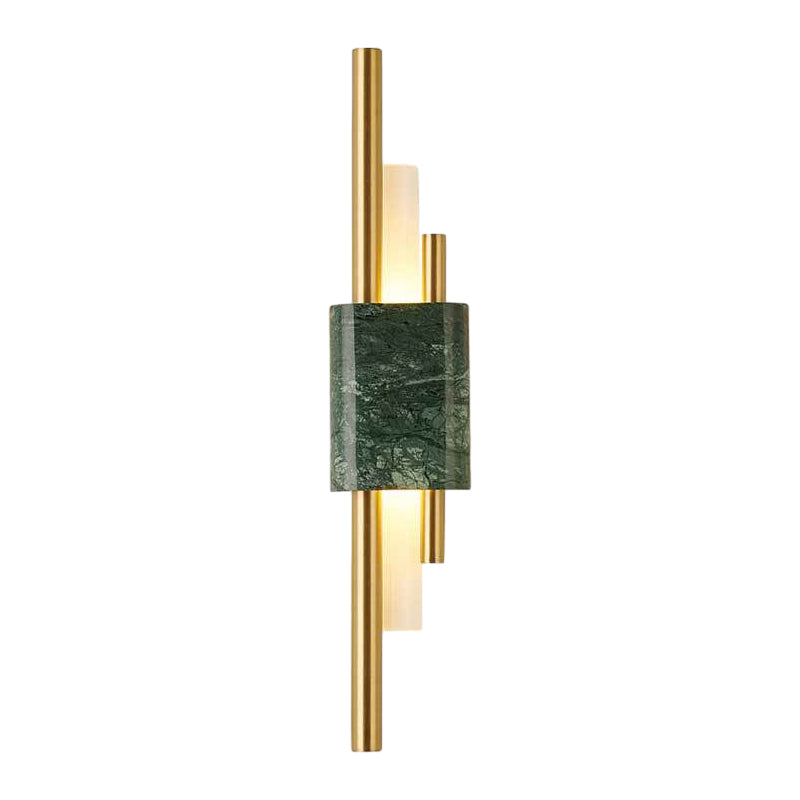 Modern Marble and Gold LED Wall Sconce Luxury Strip Light for Bedroom and Hallway