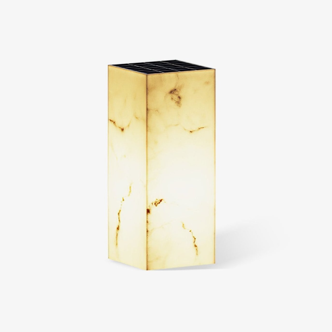 Modern Marble Effect Cube Outdoor LED Landscape Path Light and Garden Pillar Lamp