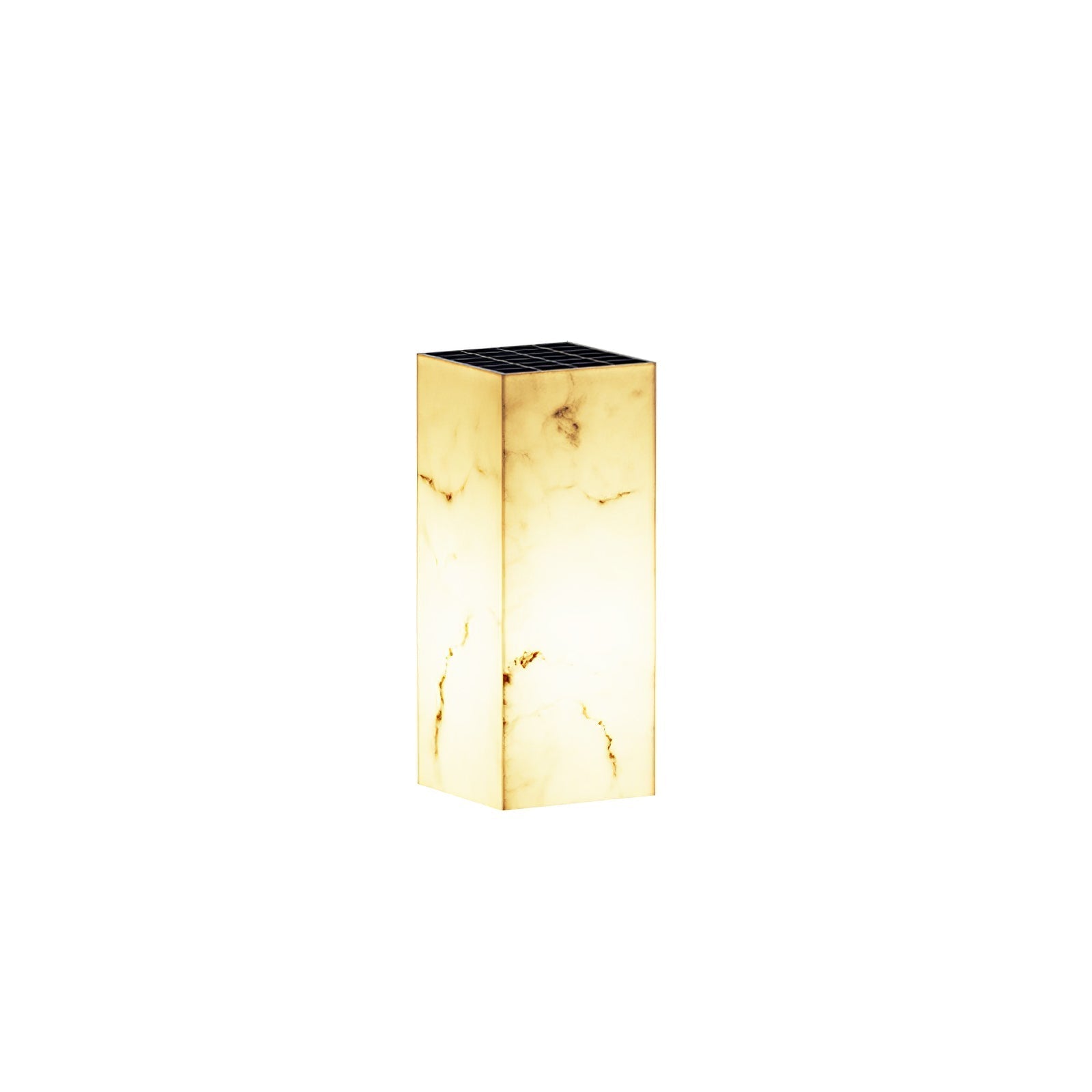 Modern Marble Effect Cube Outdoor LED Landscape Path Light and Garden Pillar Lamp
