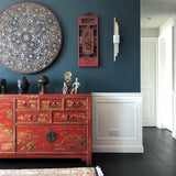 Modern Marble Plug In Wall Sconce with Slim Gold Rods and Opal LED Light Set of 2