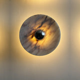 Modern Marble Rechargeable LED Wall Sconce with Natural Stone Pattern and Touch Dimming