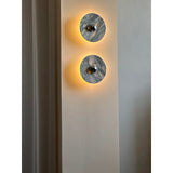 Modern Marble Rechargeable LED Wall Sconce with Natural Stone Pattern and Touch Dimming