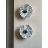 Modern Marble Rechargeable LED Wall Sconce with Natural Stone Pattern and Touch Dimming
