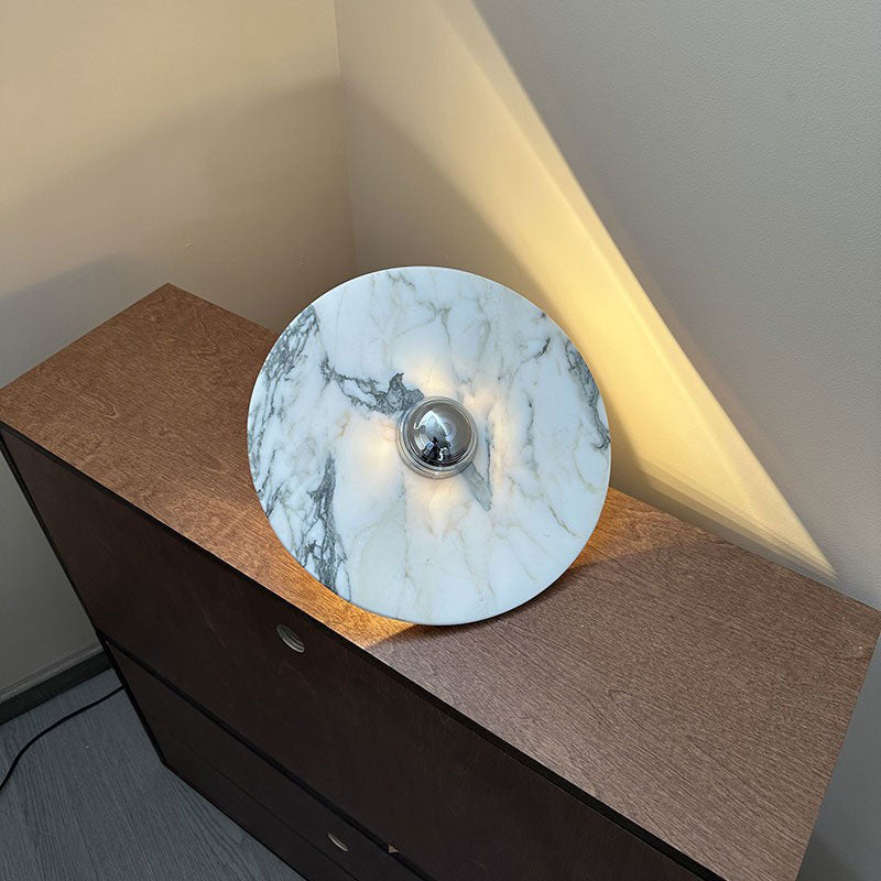 Modern Marble Rechargeable LED Wall Sconce with Natural Stone Pattern and Touch Dimming