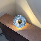 Modern Marble Rechargeable LED Wall Sconce with Natural Stone Pattern and Touch Dimming