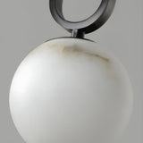 Modern Marble Sphere Pendant Light Natural Texture Black and Copper Nordic G9 Hanging Lamp