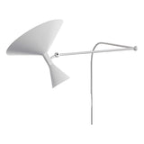 Modern Marseille Adjustable Swing Arm Wall Sconce with Dual Trumpet Metal Shades