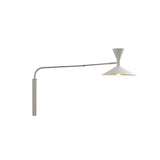 Modern Marseille Adjustable Swing Arm Wall Sconce with Dual Trumpet Metal Shades
