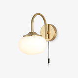 Modern Marshmallow Glass Bracket Wall Lamp Plug In Sconce for Bedroom Decor