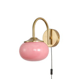 Modern Marshmallow Glass Bracket Wall Lamp Plug In Sconce for Bedroom Decor