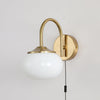 Modern Marshmallow Glass Bracket Wall Lamp Plug In Sconce for Bedroom Decor