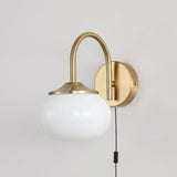 Modern Marshmallow Glass Bracket Wall Lamp Plug In Sconce for Bedroom Decor