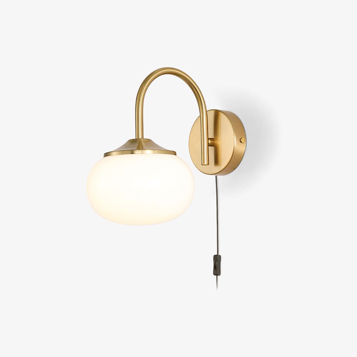 Modern Marshmallow Glass Bracket Wall Lamp Plug In Sconce for Bedroom Decor