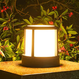 Modern Matte Black LED Outdoor Post Light Waterproof Aluminum Fence Lantern for Garden Yard