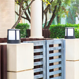 Modern Matte Black LED Outdoor Post Light Waterproof Aluminum Fence Lantern for Garden Yard
