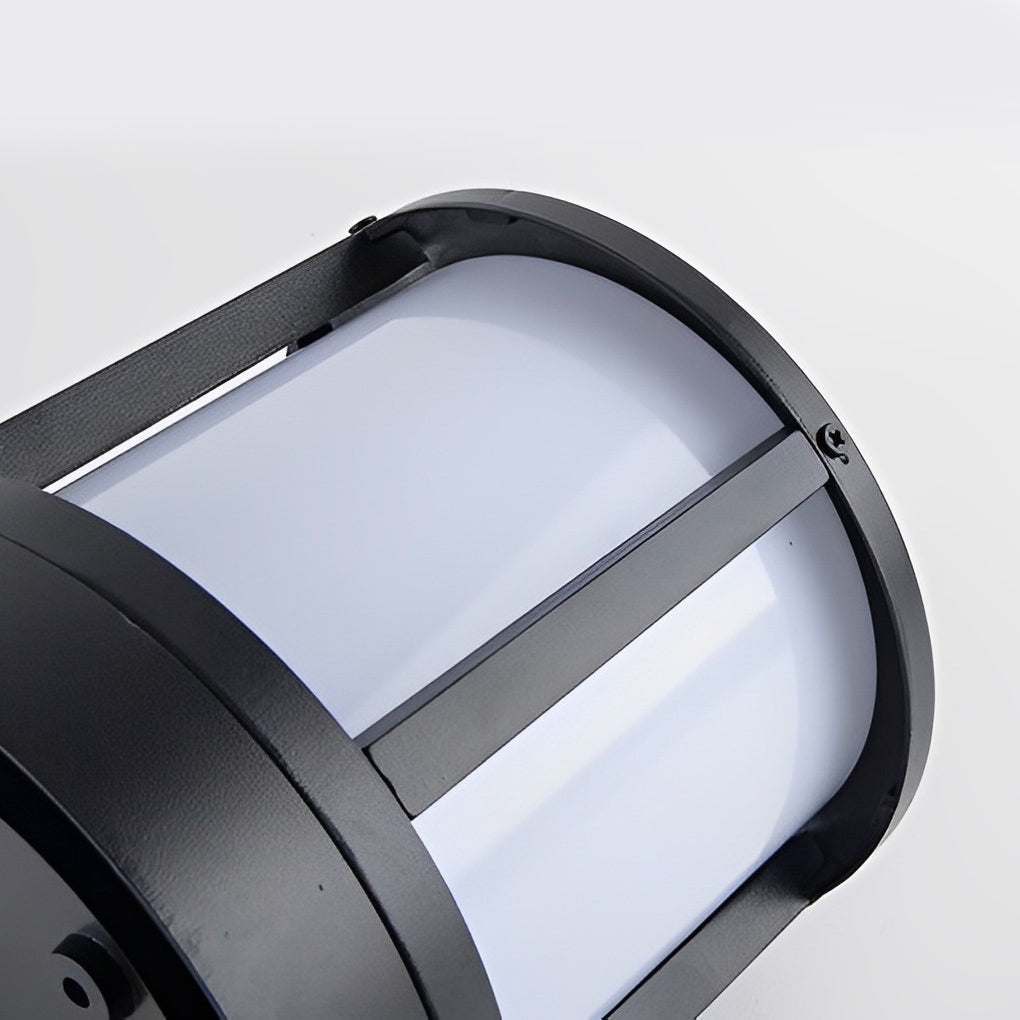 Modern Matte Black LED Outdoor Post Light Waterproof Aluminum Fence Lantern for Garden Yard