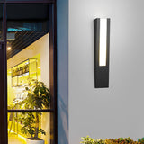 Modern Matte Black LED Outdoor Wall Light Waterproof Exterior Sconce for Porch and Balcony