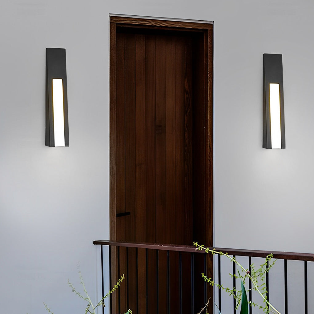 Modern Matte Black LED Outdoor Wall Light Waterproof Exterior Sconce for Porch and Balcony