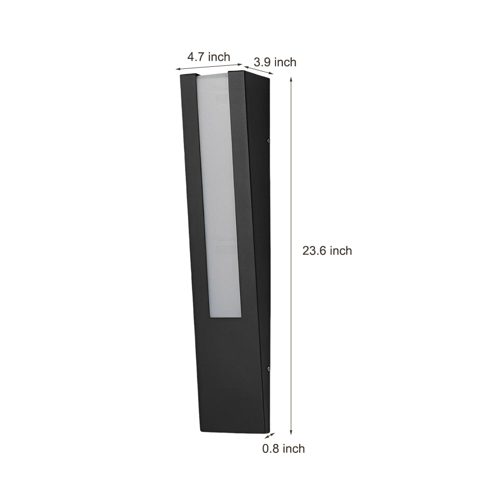 Modern Matte Black LED Outdoor Wall Light Waterproof Exterior Sconce for Porch and Balcony