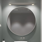 Modern Matte Black Linear LED Bathroom Vanity Light with Adjustable Color Temperature