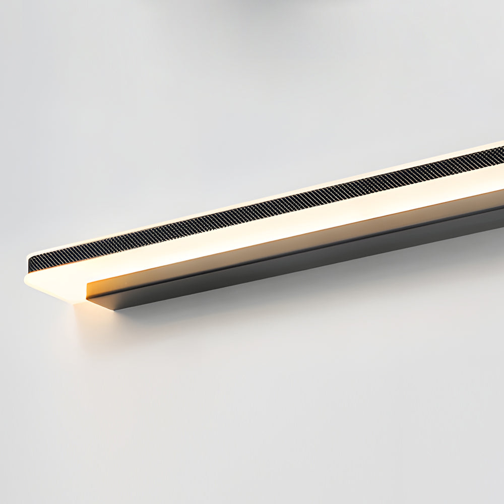 Modern Matte Black Linear LED Bathroom Vanity Light with Adjustable Color Temperature
