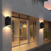 Modern Matte Black Outdoor LED Wall Sconce Waterproof Up and Down Exterior Lighting