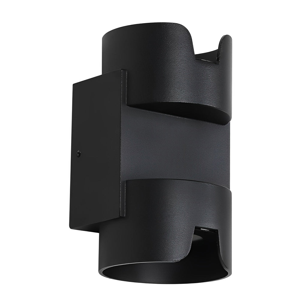Modern Matte Black Outdoor LED Wall Sconce Waterproof Up and Down Exterior Lighting