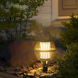 Modern Matte Black Solar Outdoor Post Light Waterproof Aluminum LED Landscape Lantern for Garden Path