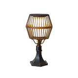Modern Matte Black Solar Outdoor Post Light Waterproof Aluminum LED Landscape Lantern for Garden Path