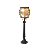 Modern Matte Black Solar Outdoor Post Light Waterproof Aluminum LED Landscape Lantern for Garden Path