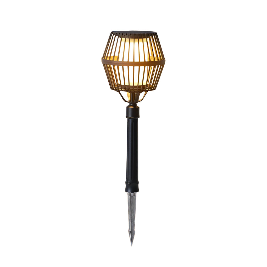 Modern Matte Black Solar Outdoor Post Light Waterproof Aluminum LED Landscape Lantern for Garden Path