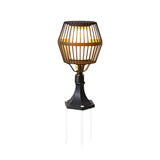 Modern Matte Black Solar Outdoor Post Light Waterproof Aluminum LED Landscape Lantern for Garden Path