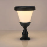 Modern Matte Black Solar Pillar Light Waterproof LED Outdoor Fence Post Cap Lamp for Garden