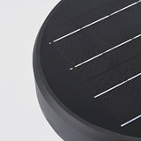 Modern Matte Black Solar Pillar Light Waterproof LED Outdoor Fence Post Cap Lamp for Garden
