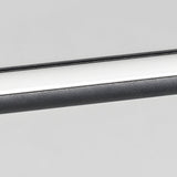 Modern Matte Black Vertical Linear LED Pendant Light for Dining Room and Office