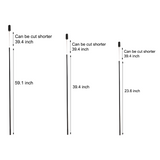 Modern Matte Black Vertical Linear LED Pendant Light for Dining Room and Office