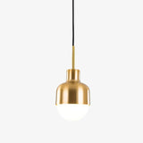 Modern Medieval Copper Pendant Lamp with Glass Shade and Adjustable Cable for Indoor Lighting